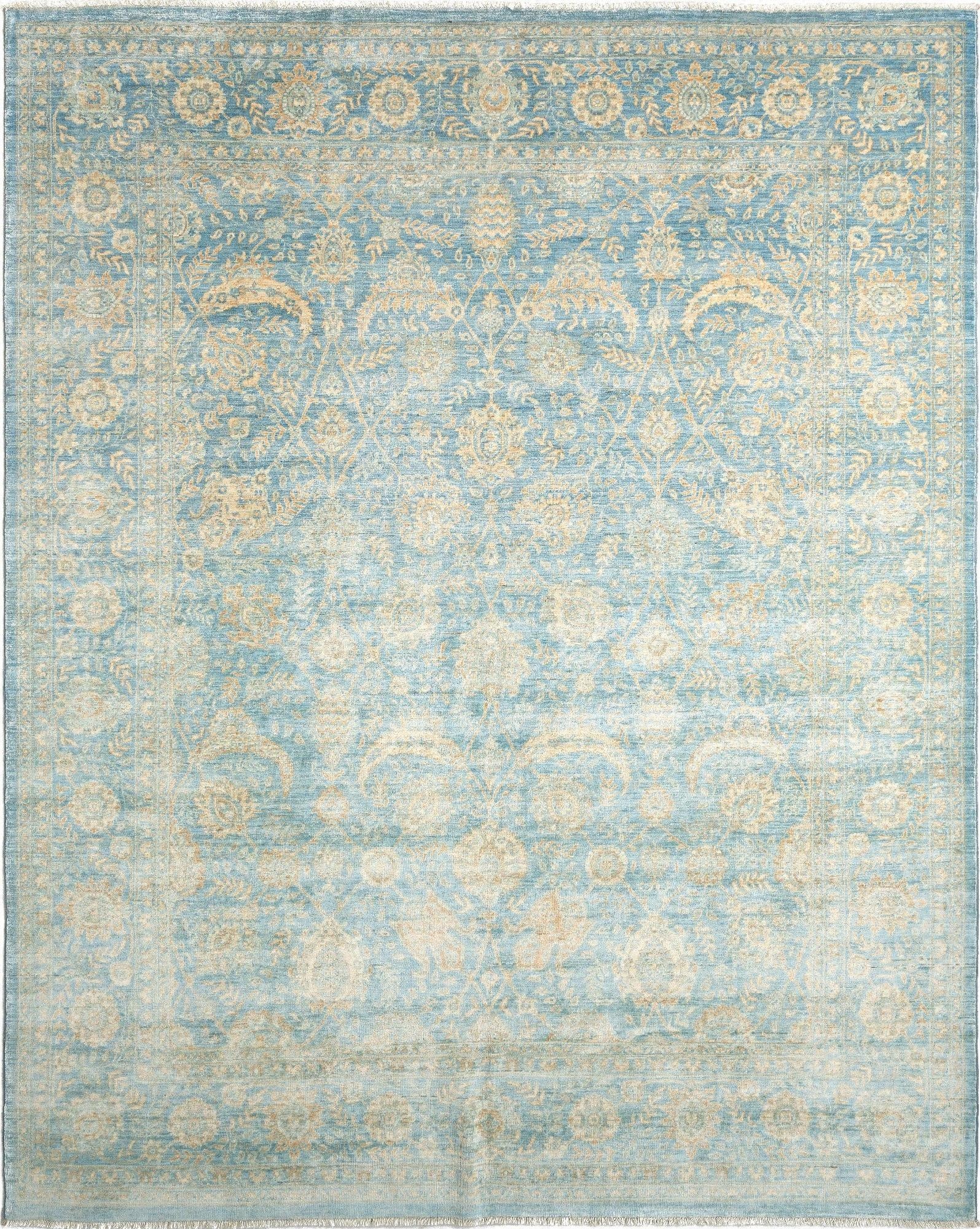  7' 10 x 9' 8  Hand Knotted Ziegler Rug