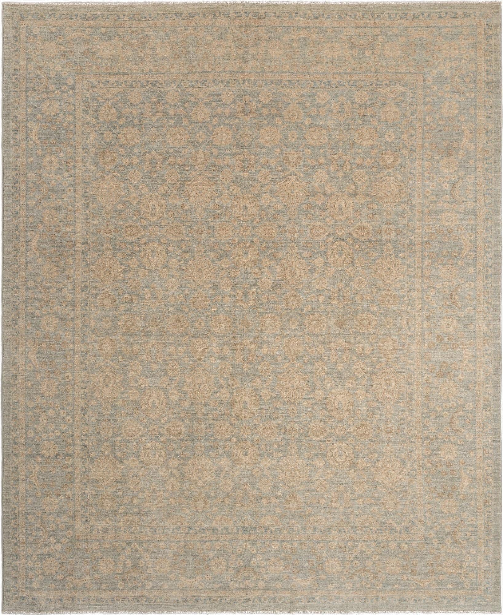  7' 11 x 9' 10  Hand Knotted Ziegler Rug