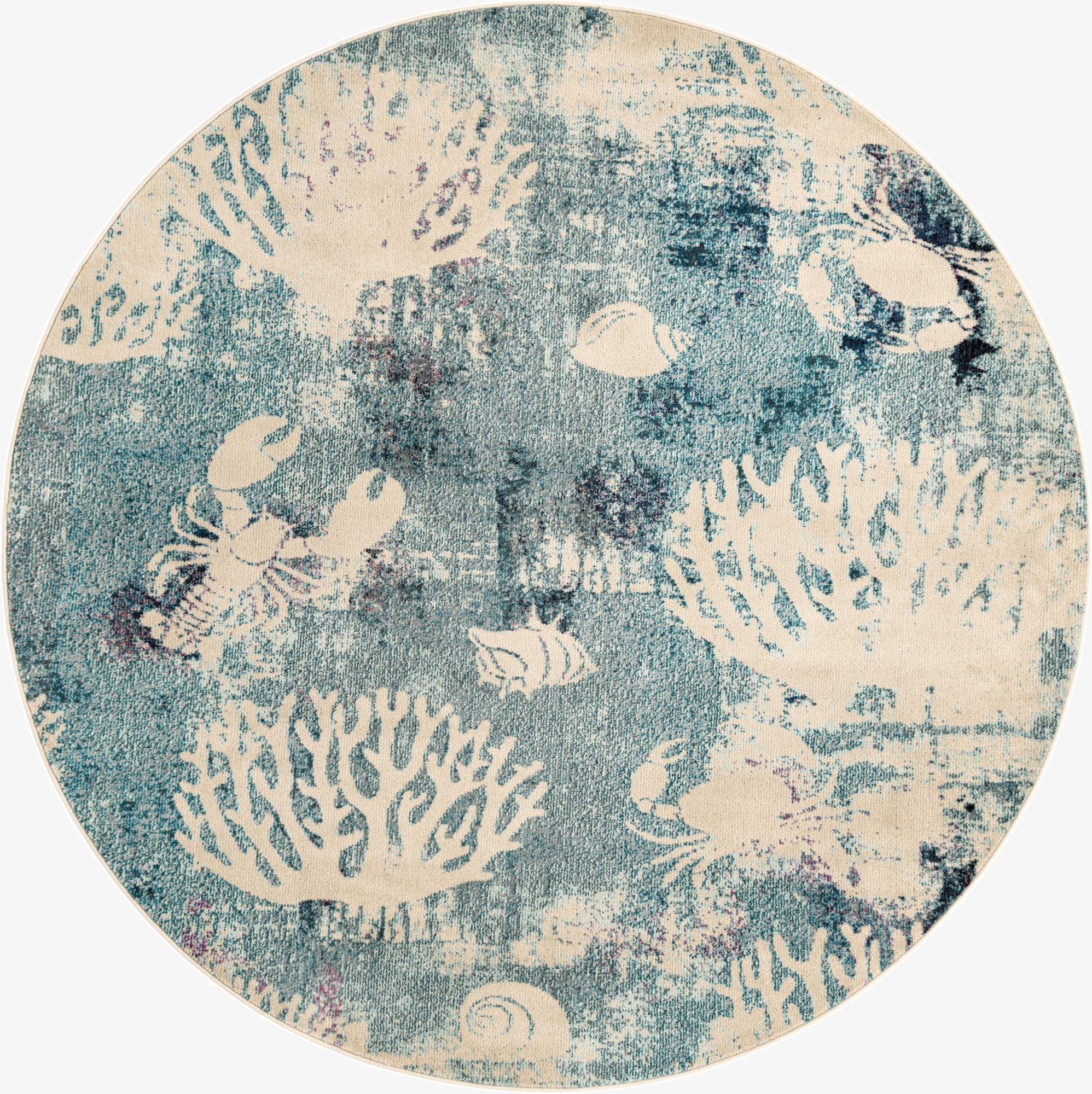  7' 10 x 7' 10  Washable Amalfi Round Rug