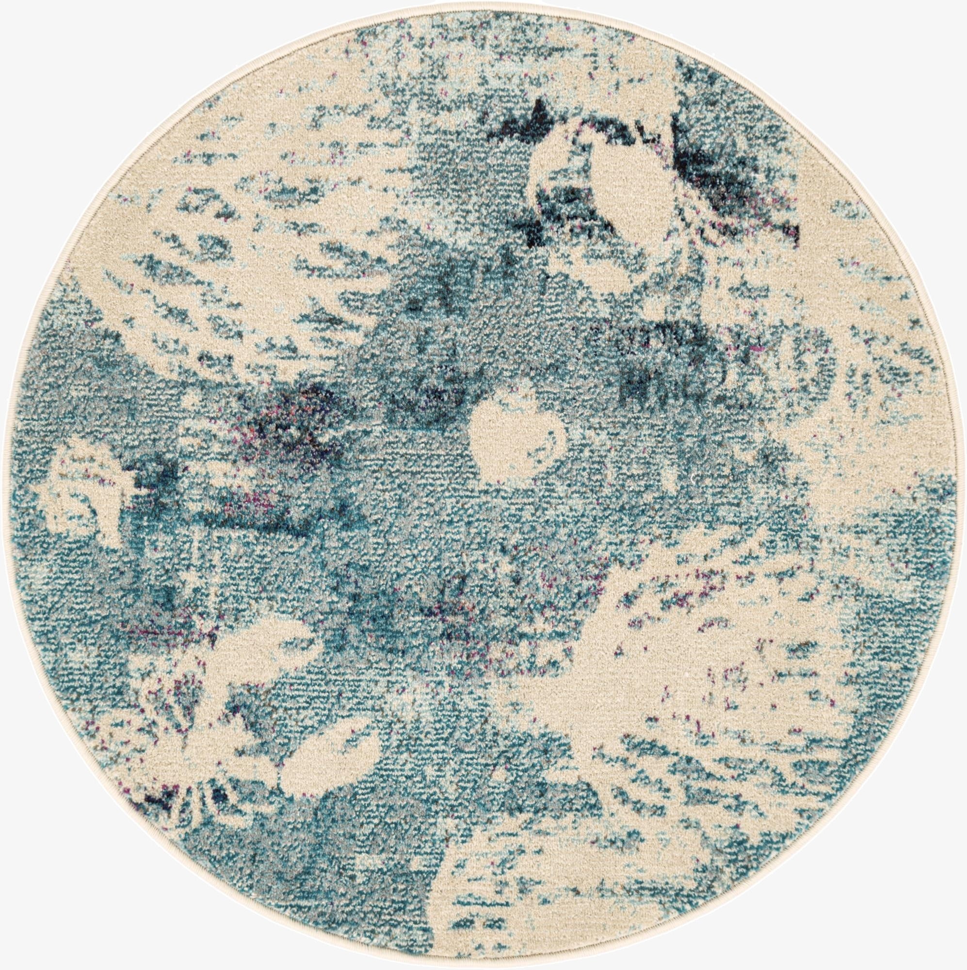  3' 3 x 3' 3  Washable Amalfi Round Rug