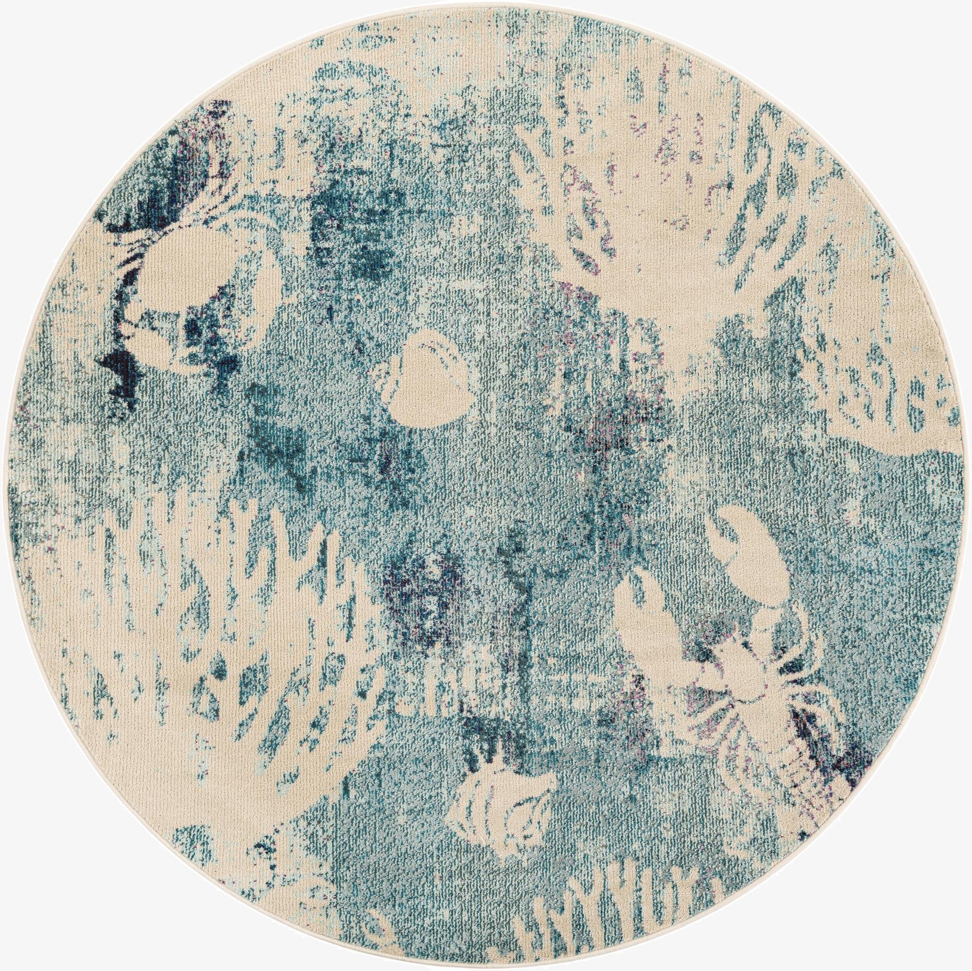  6' 1 x 6' 1  Washable Amalfi Round Rug