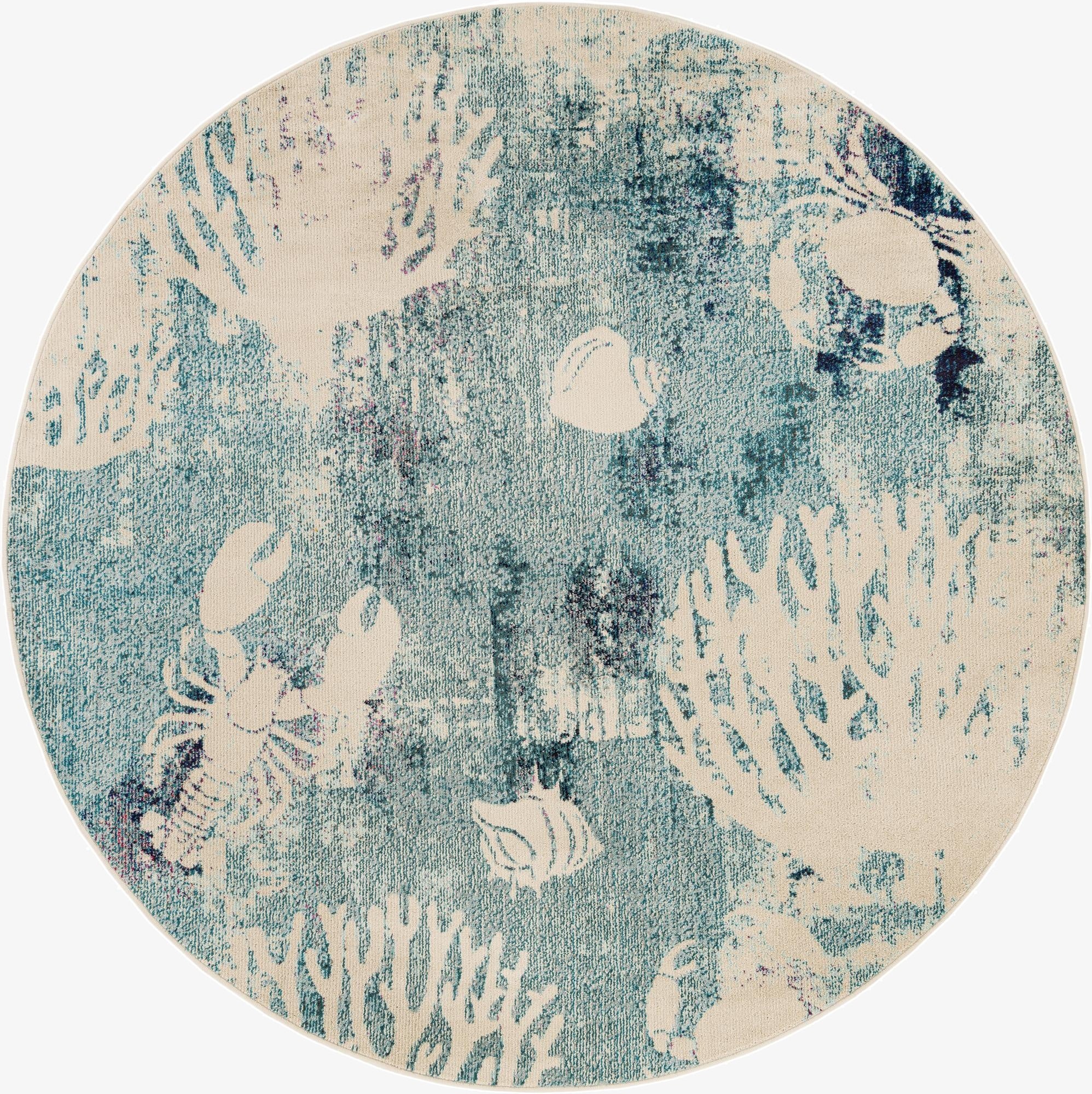  7' 1 x 7' 1  Washable Amalfi Round Rug