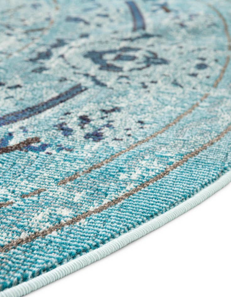 Detail image of  3' 3 x 3' 3  Washable Fleur Round Rug
