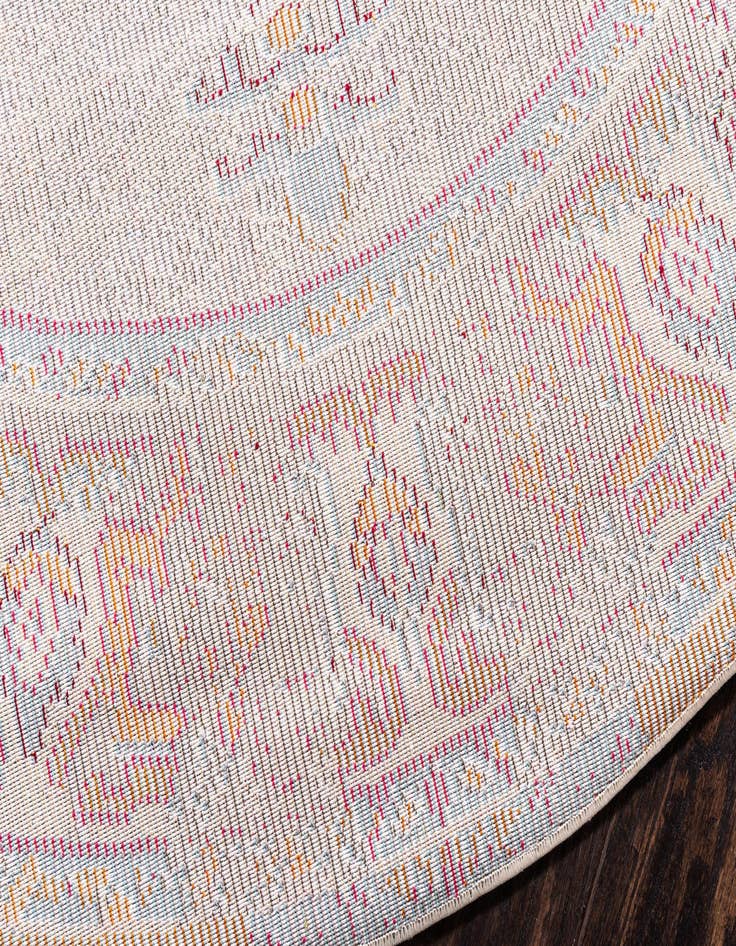 Detail image of  8' x 8'  Washable Fleur Round Rug