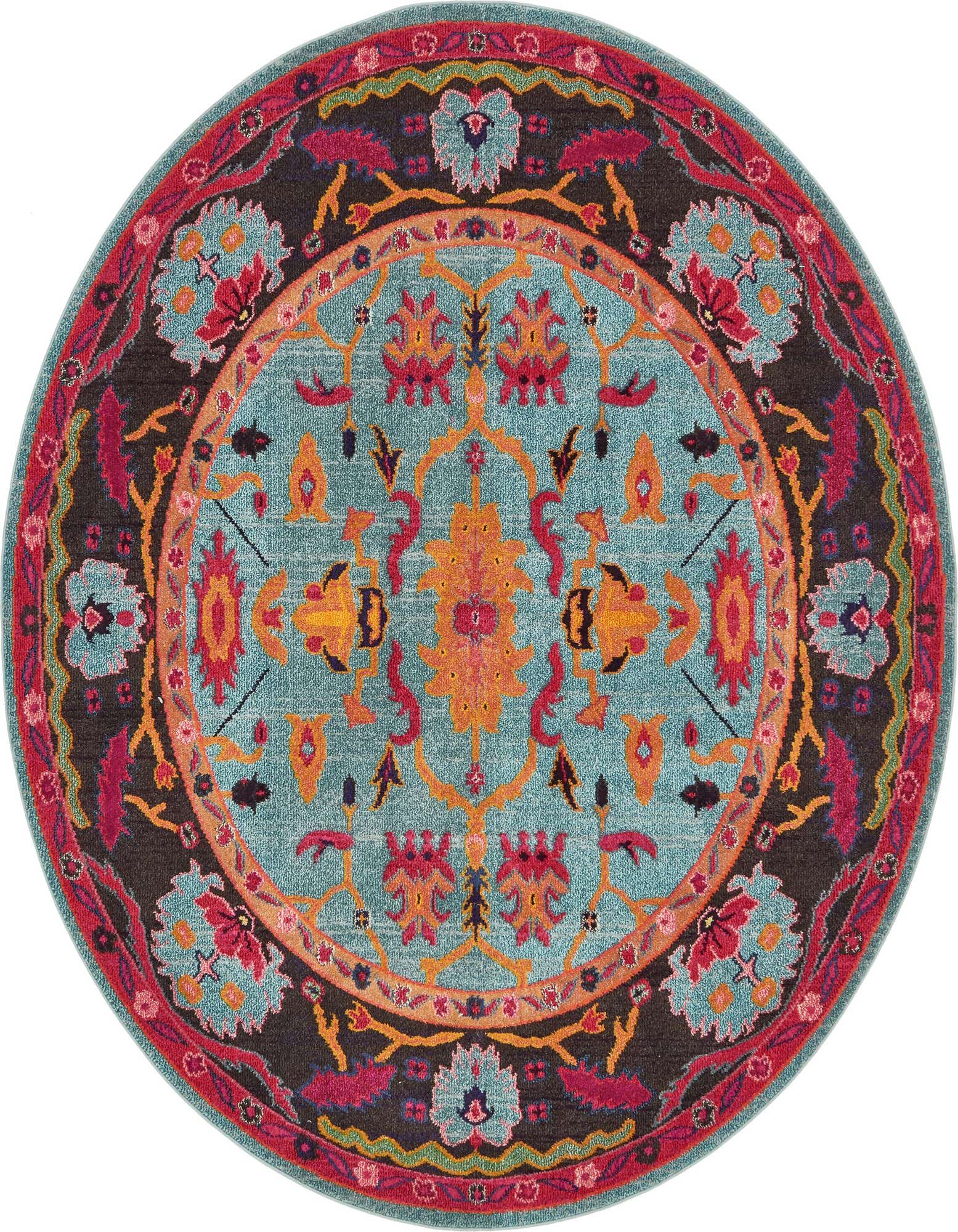 Primary image  8' x 8'  Washable Fleur Round Rug