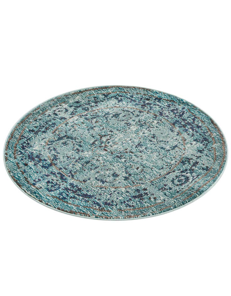 Detail image of  3' 3 x 3' 3  Washable Fleur Round Rug