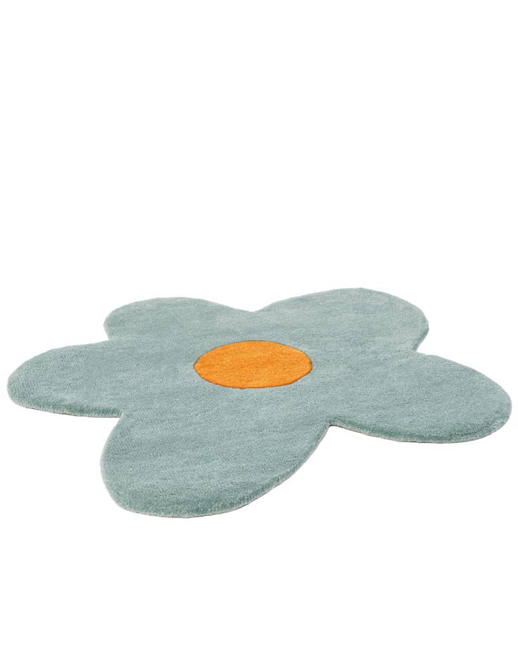 Detail image of  3' 1 x 3' 1 Happy Rugs Funky Flower Wool Round