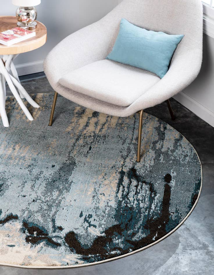 Detail image of  8' x 8'  Washable Hyacinth Round Rug