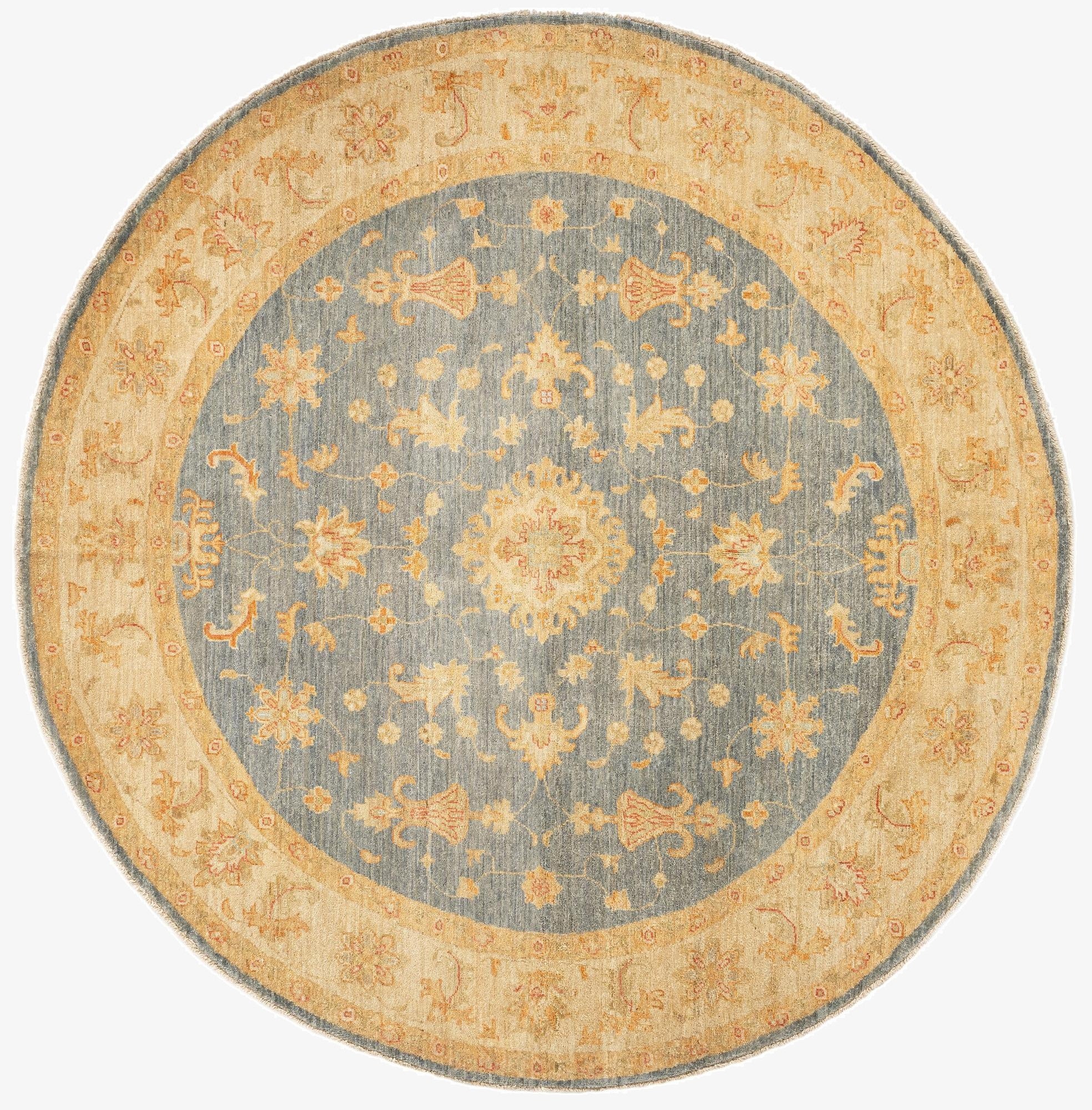  6' 6 x 6' 8 Kaizar Wool Round Rug