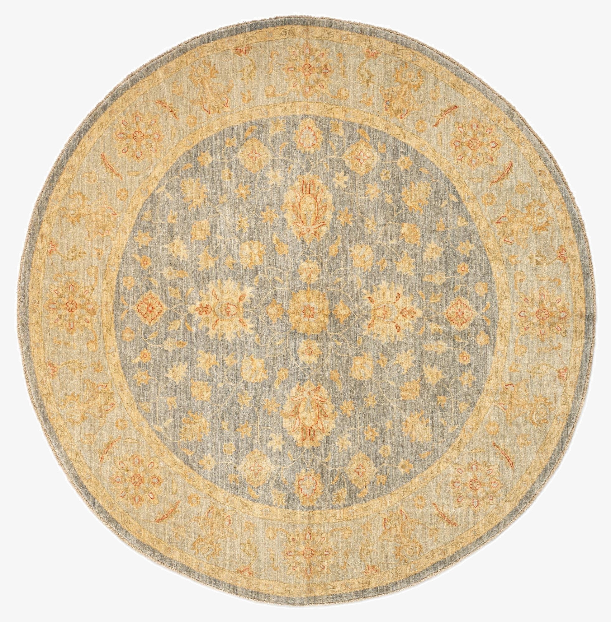  6' 6 x 6' 7 Kaizar Wool Round Rug