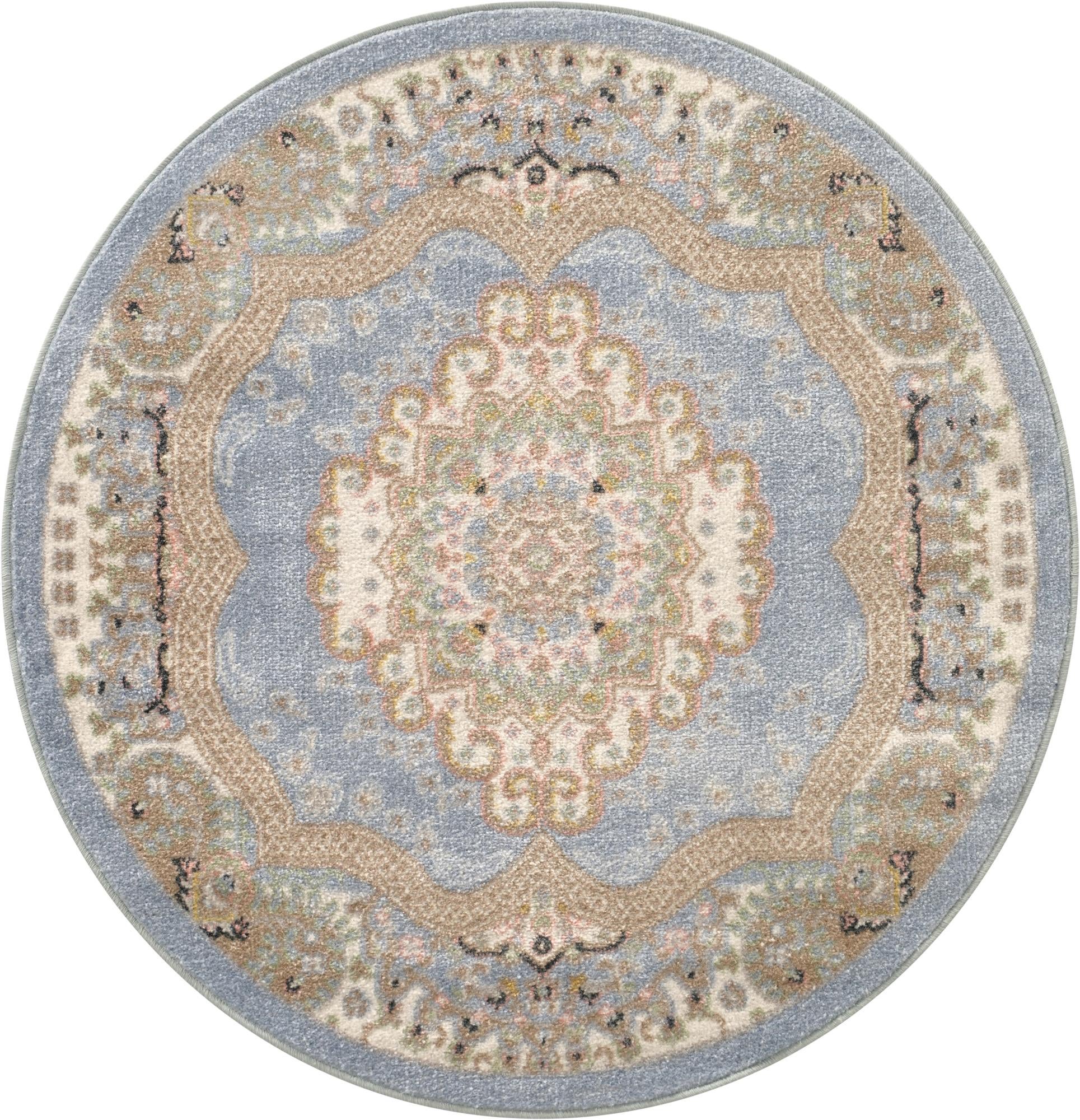  3' 3 x 3' 3 Kamala Washable Round Rug