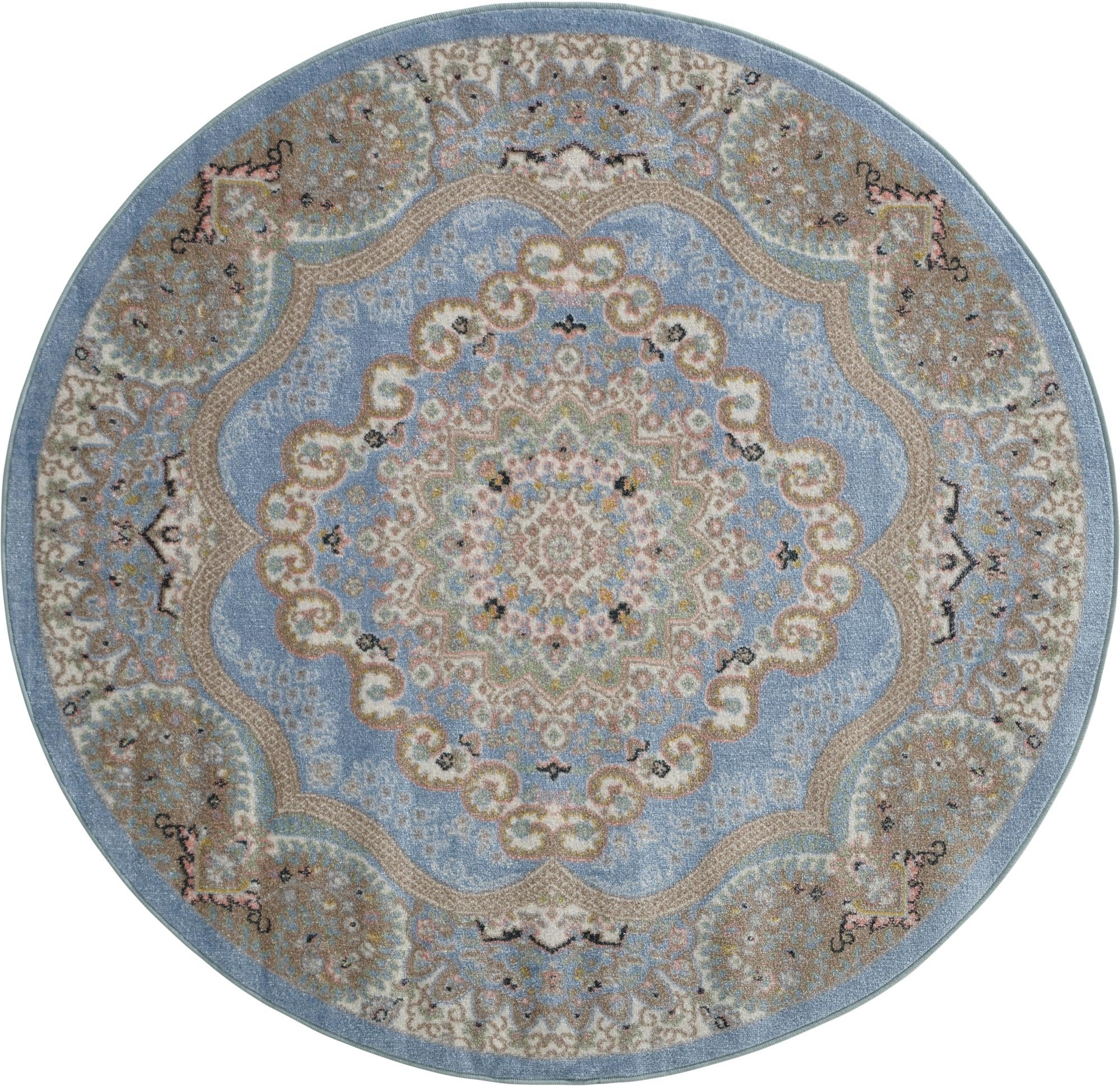  5' 3 x 5' 3 Kamala Washable Round Rug