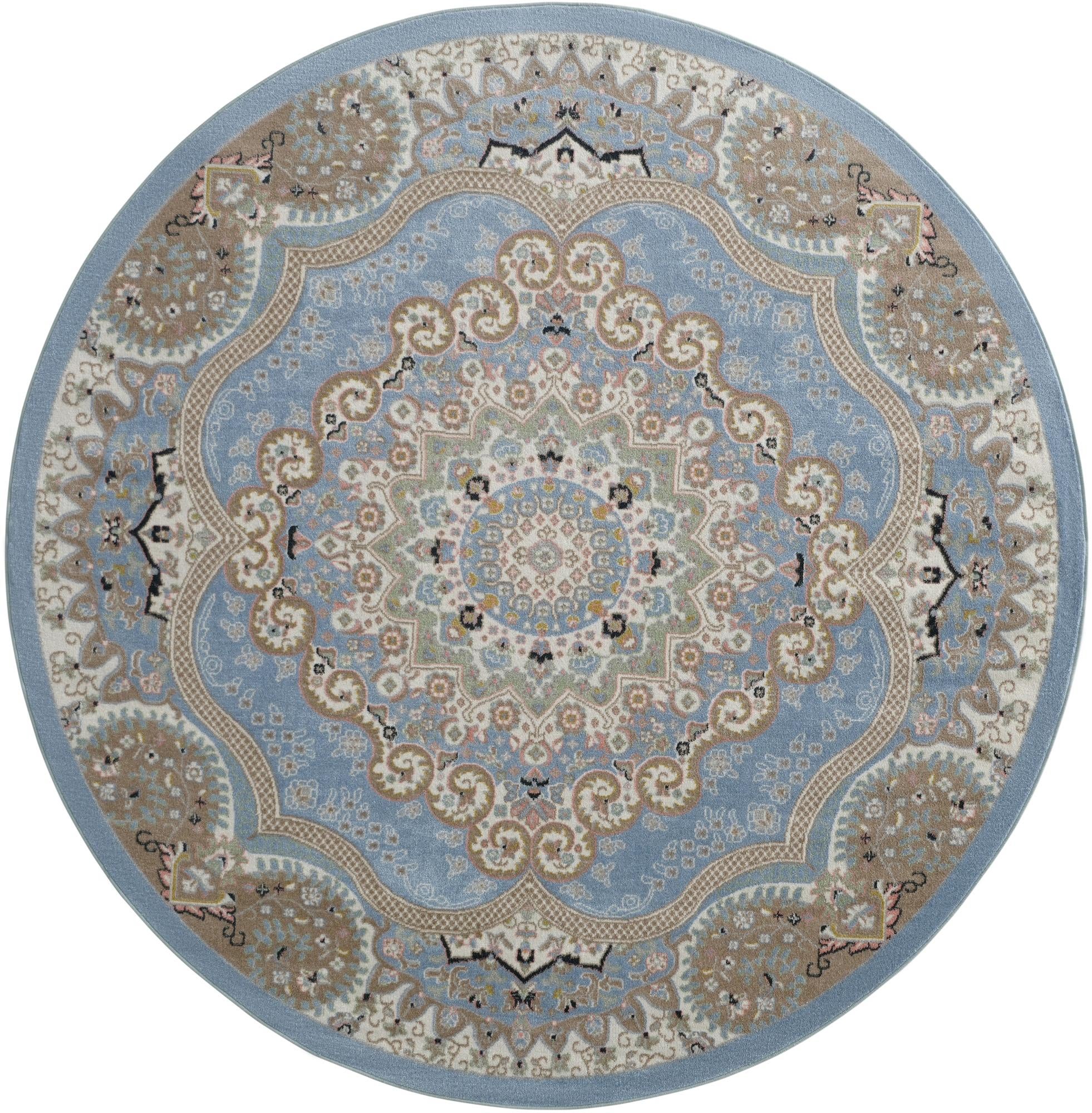  7' 10 x 7' 10 Kamala Washable Round Rug