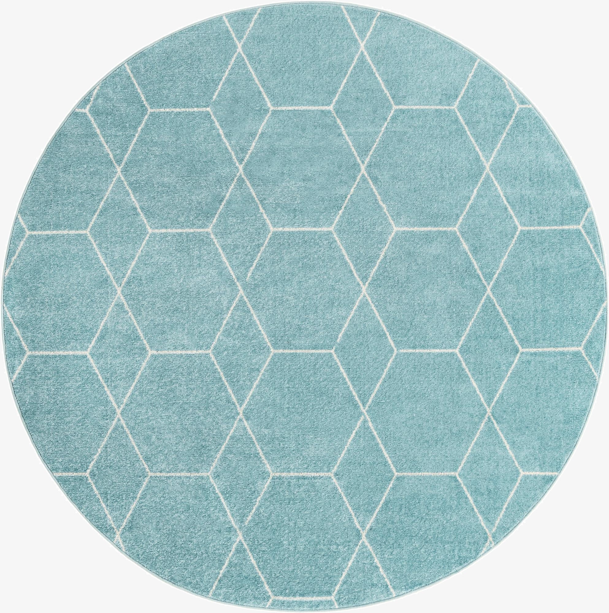  4' x 4' Lattice Frieze Round Rug