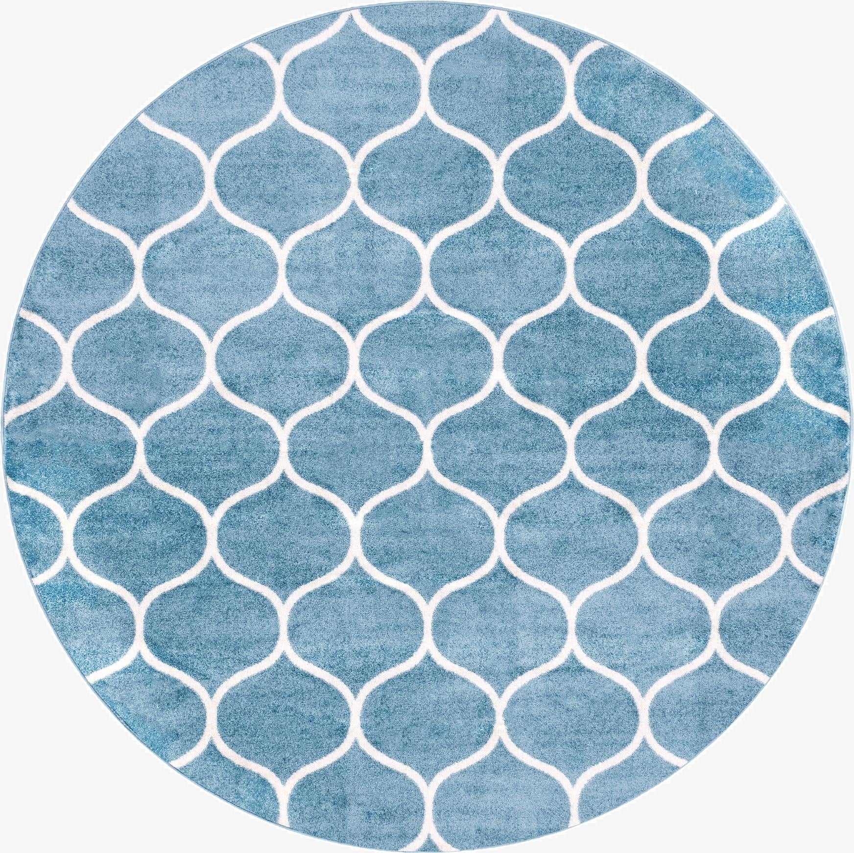  5' 3 x 5' 3 Lattice Frieze Round Rug