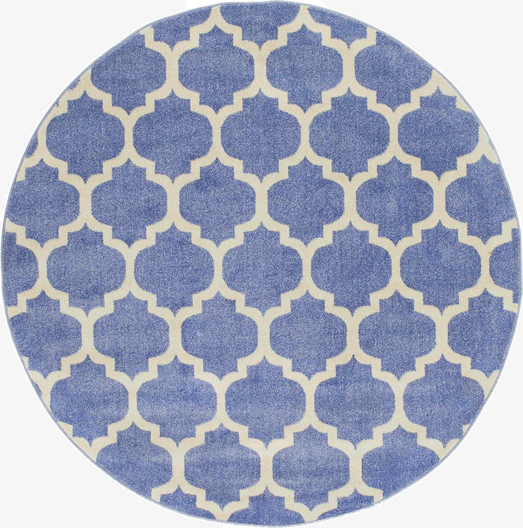  7' 10 x 7' 10 Lattice Round Rug