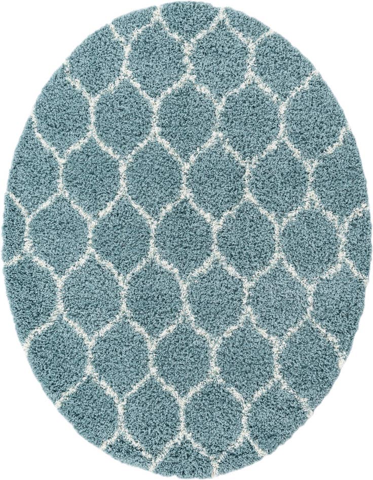 Detail image of  6' x 6' Lattice Shag Round Rug