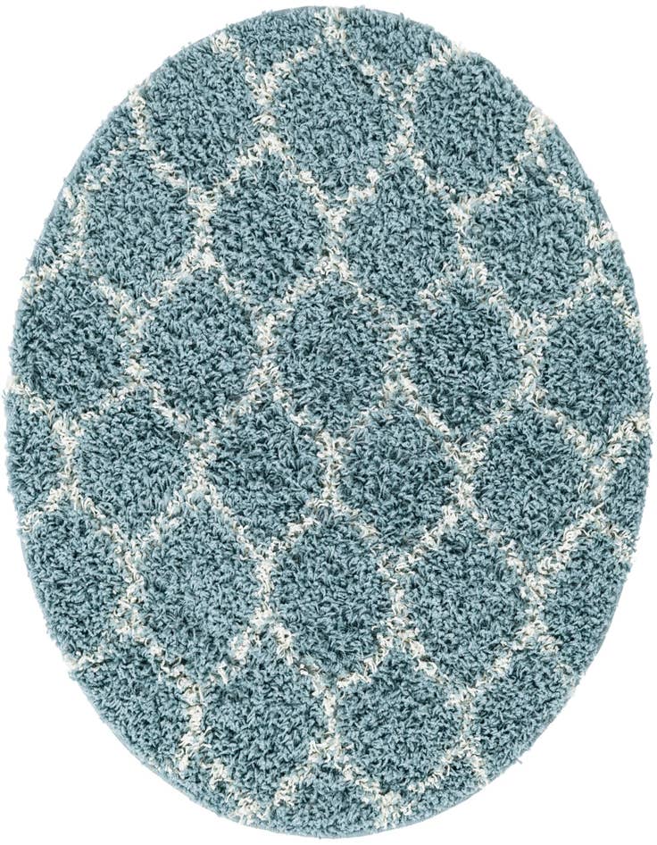 Detail image of  3' 3 x 3' 3 Lattice Shag Round Rug