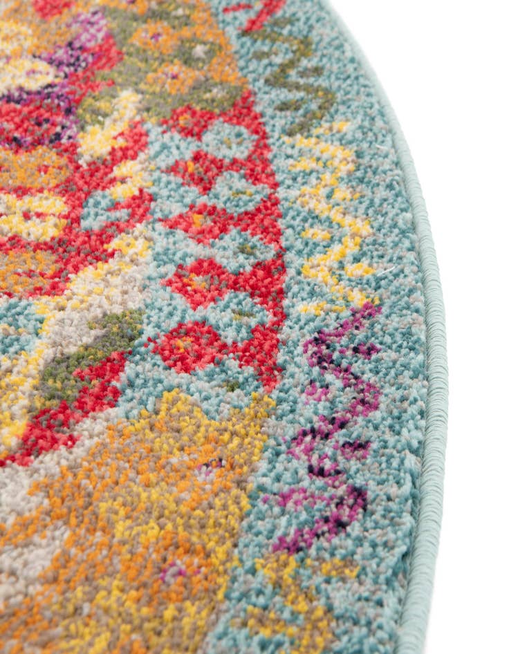 Detail image of  8' x 8'  Washable Mesa Round Rug
