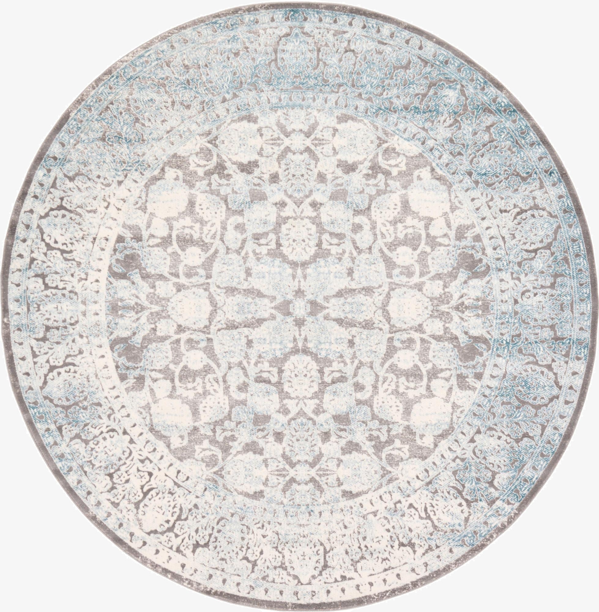  8' x 8' Modern Classical Round Rug