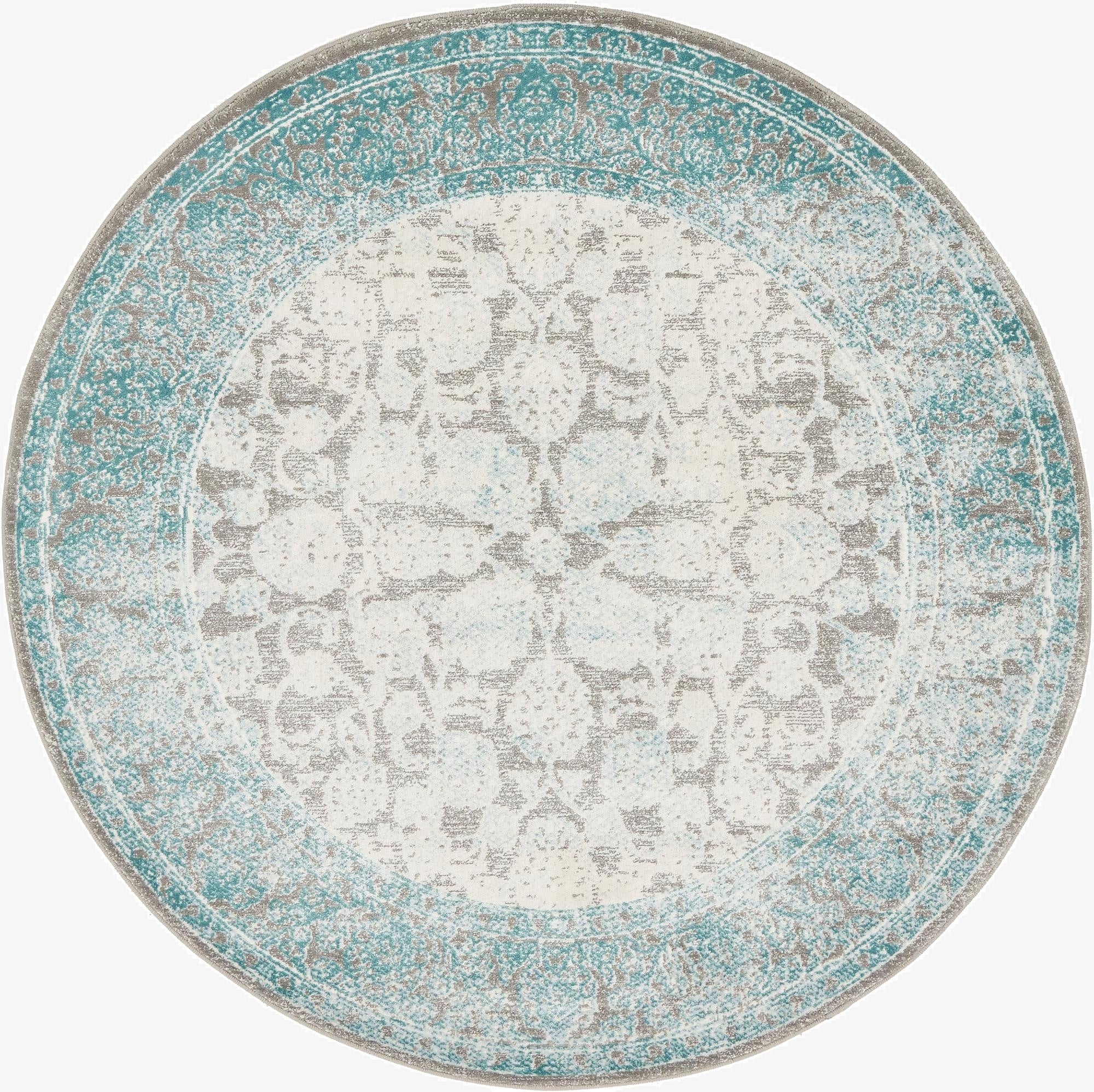 4' x 4' Modern Classical Round Rug