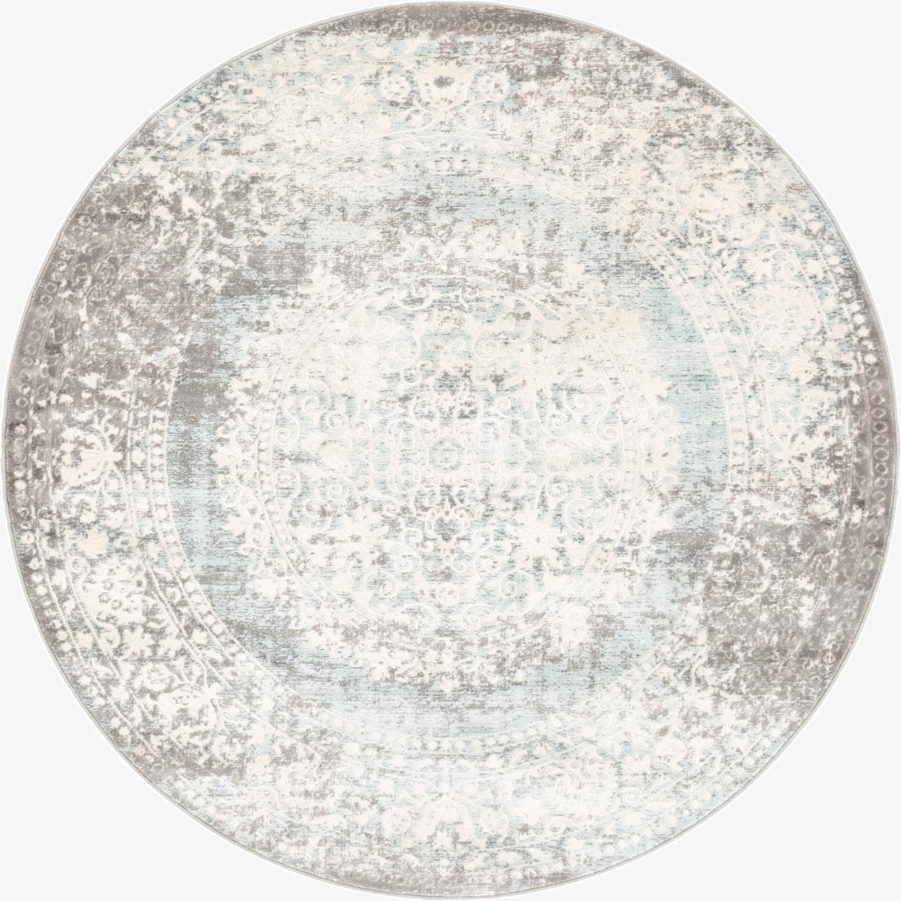  5' x 5' Modern Classical Round Rug