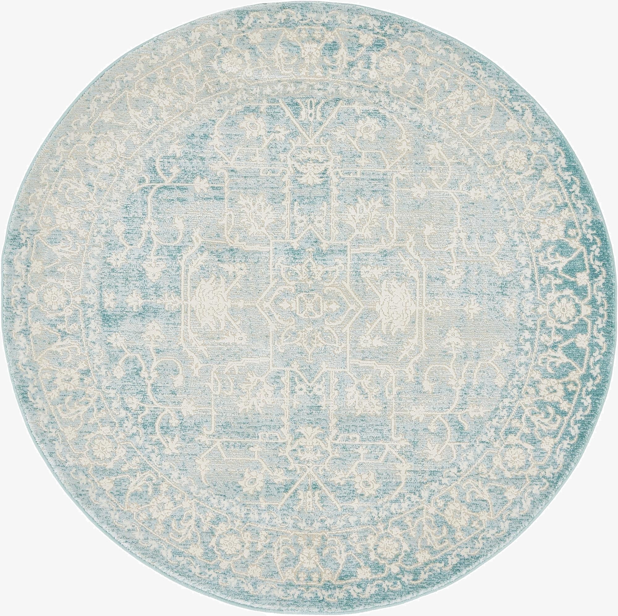 4' x 4' Modern Classical Round Rug