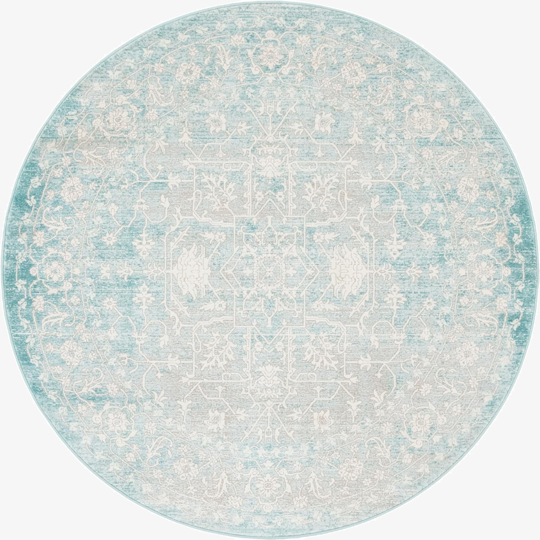  5' x 5' Modern Classical Round Rug