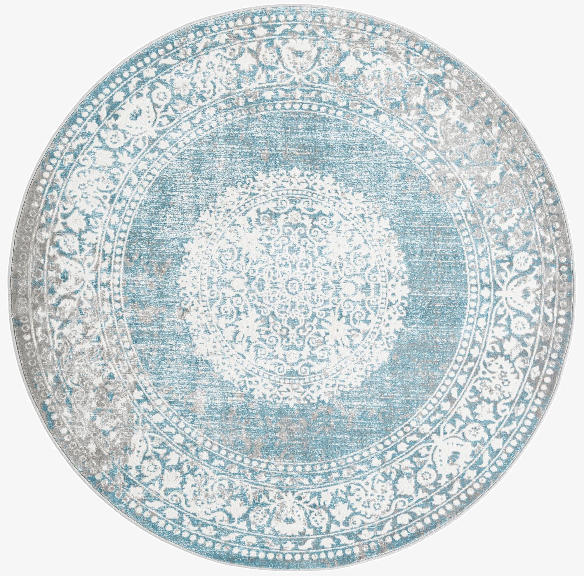  6' x 6' Modern Classical Round Rug