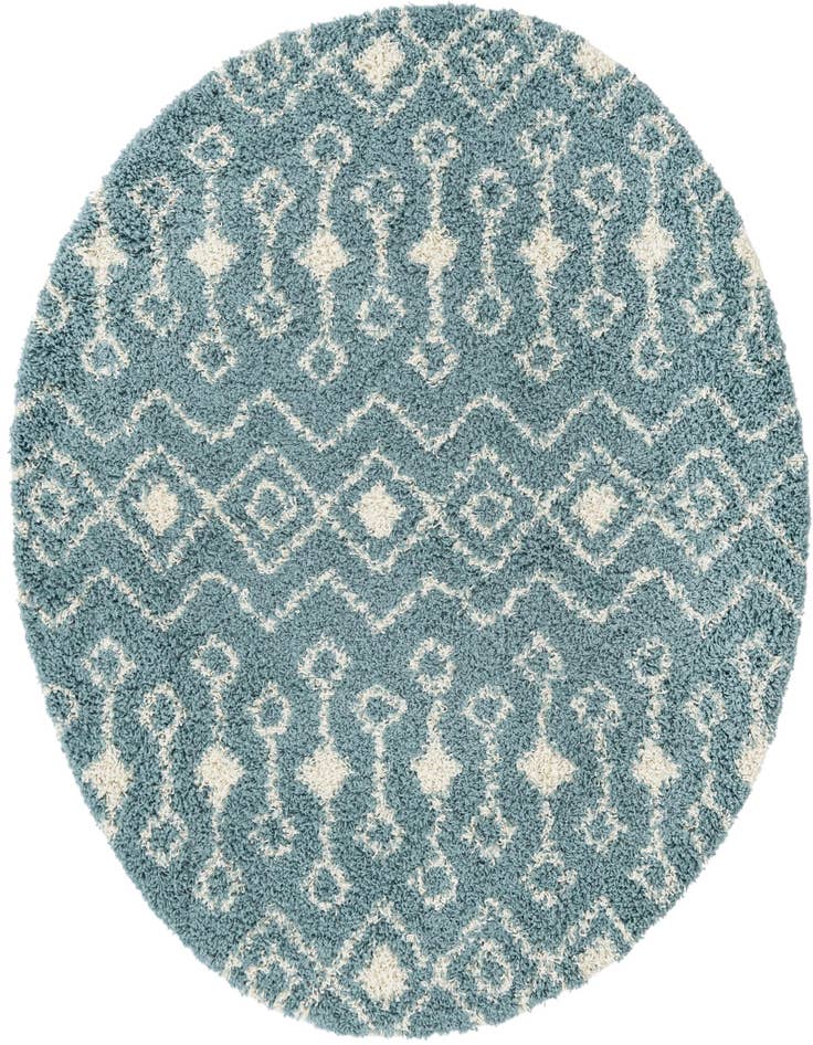 Detail image of  6' x 6' Moroccan Trellis Shag Round Rug
