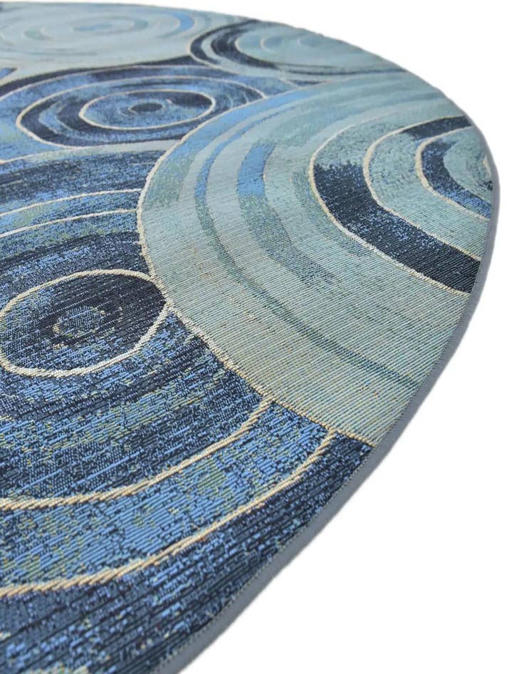 Detail image of  8' x 8'  Washable Modern Indoor / Outdoor Round Rug