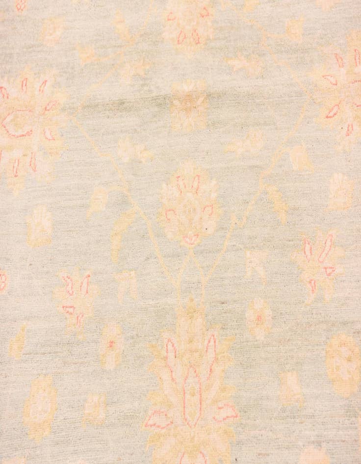 Detail image of  9' 5 x 9' 8  Hand Knotted Peshawar Ziegler Round Rug