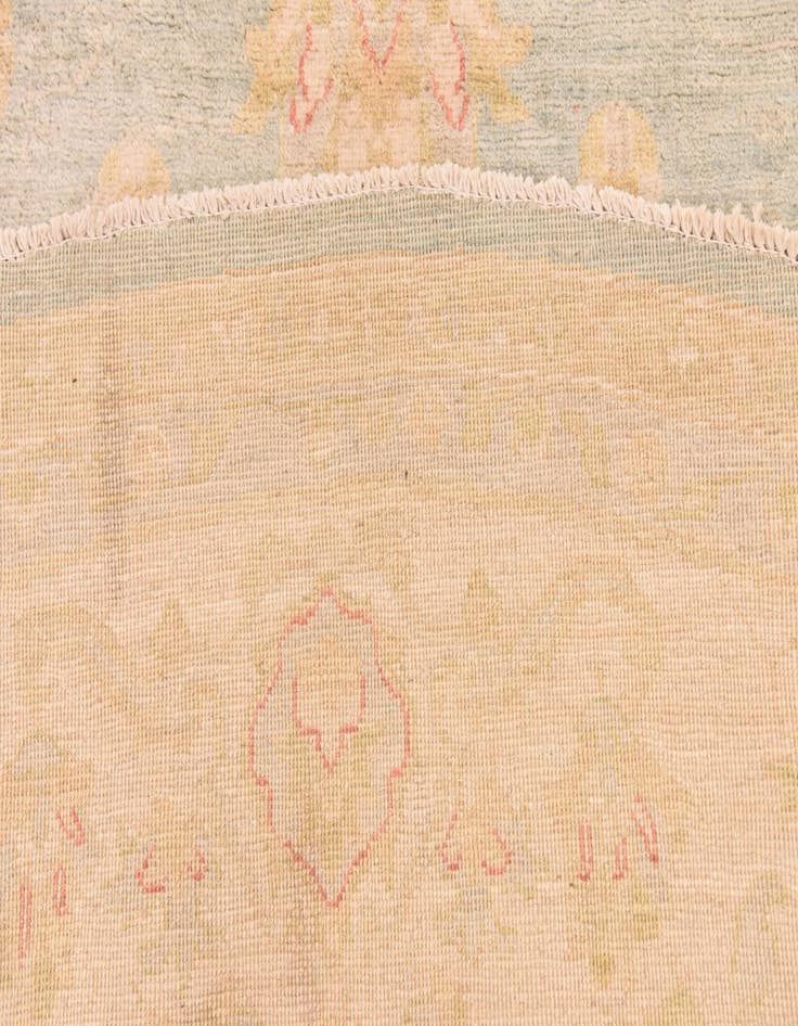Detail image of  9' 5 x 9' 8  Hand Knotted Peshawar Ziegler Round Rug