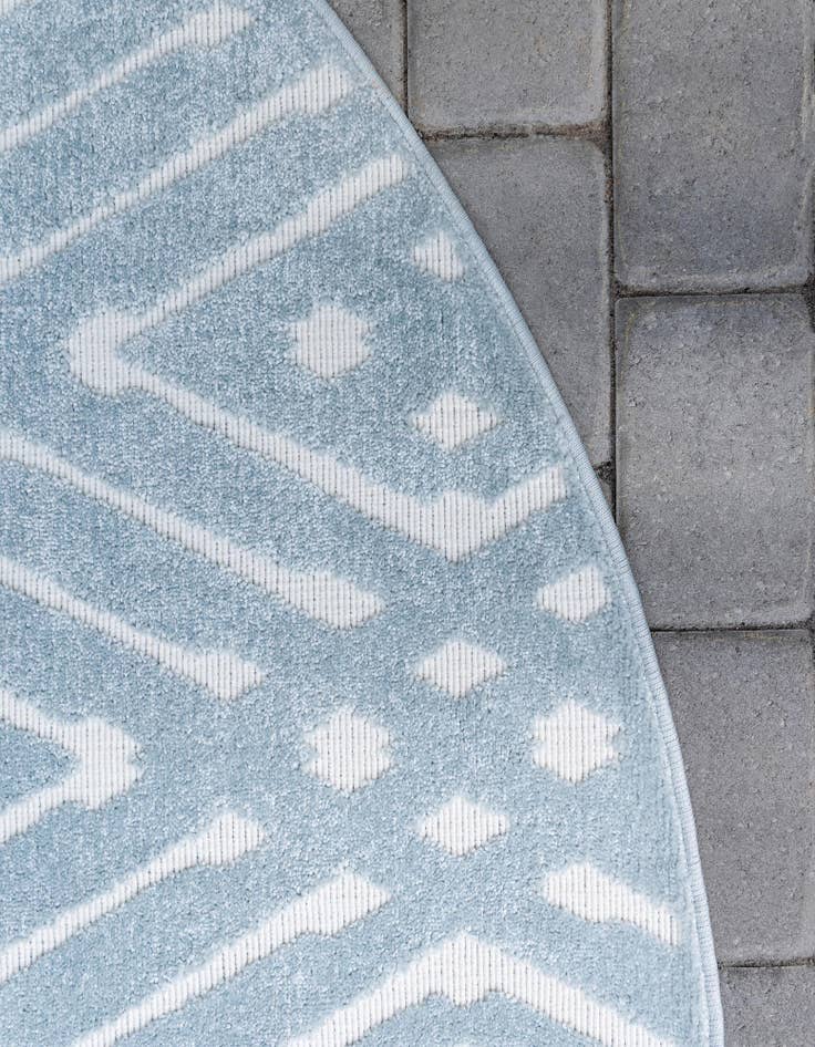 Detail image of  8' x 8'  Washable Sabrina Soto Ella Indoor / Outdoor Round Rug