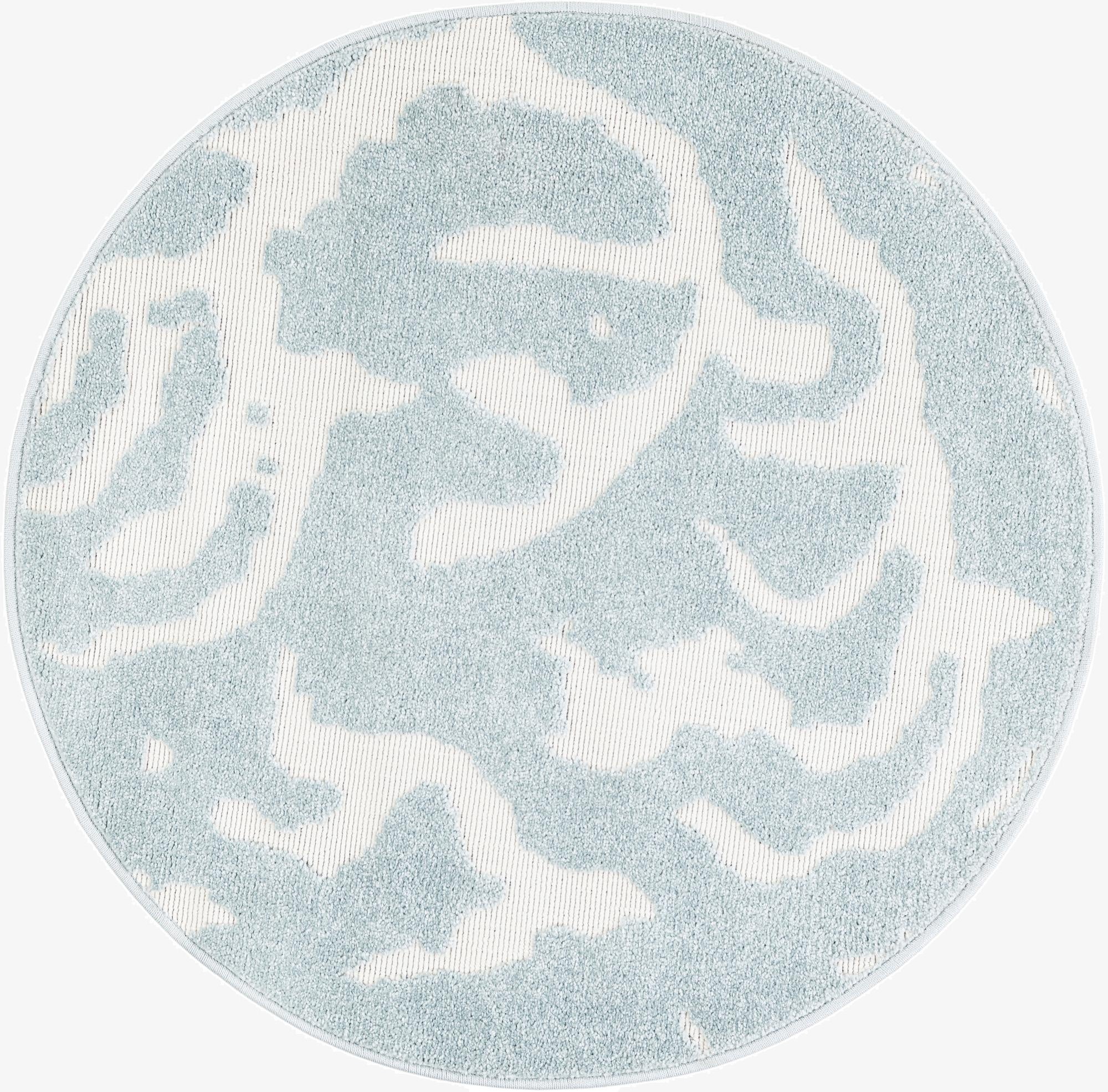  3' x 3'  Washable Sabrina Soto Indoor / Outdoor Round Rug