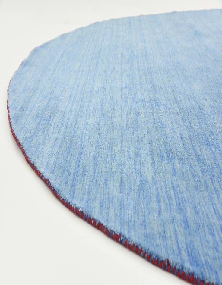 Detail image of  9' 10 x 9' 10  Hand Knotted Solid Gabbeh Wool Round Rug