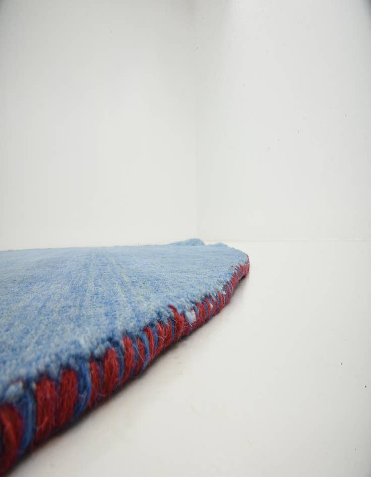 Detail image of  9' 10 x 9' 10  Hand Knotted Solid Gabbeh Wool Round Rug