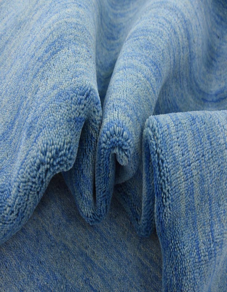 Detail image of  9' 10 x 9' 10  Hand Knotted Solid Gabbeh Wool Round Rug