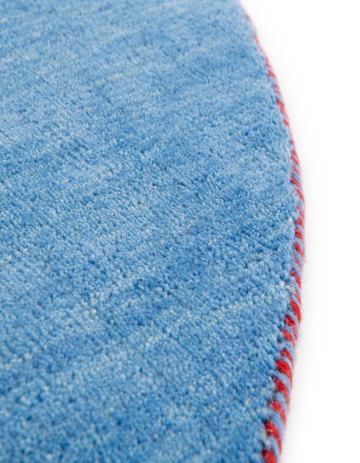 Detail image of  9' 10 x 9' 10  Hand Knotted Solid Gabbeh Wool Round Rug