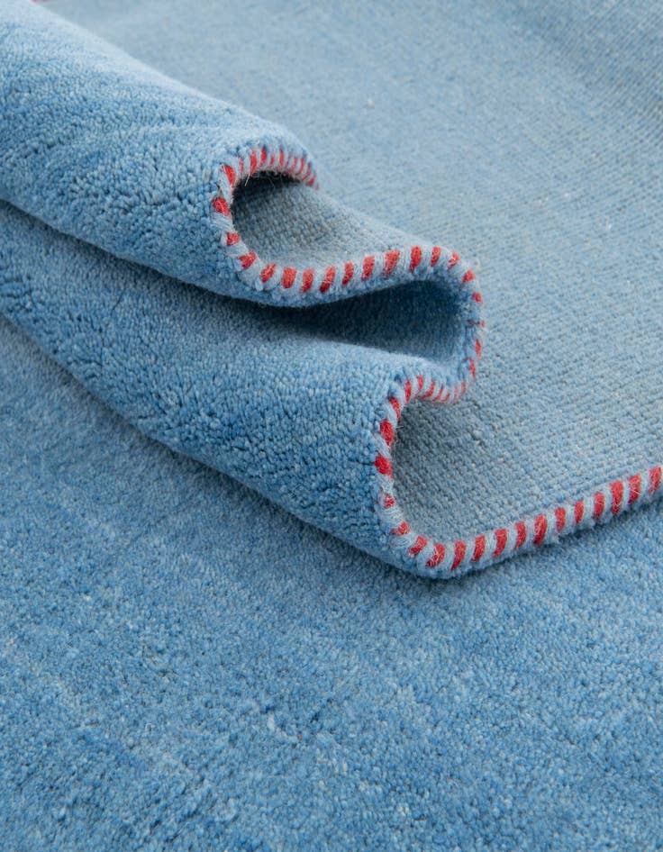 Detail image of  9' 10 x 9' 10  Hand Knotted Solid Gabbeh Wool Round Rug