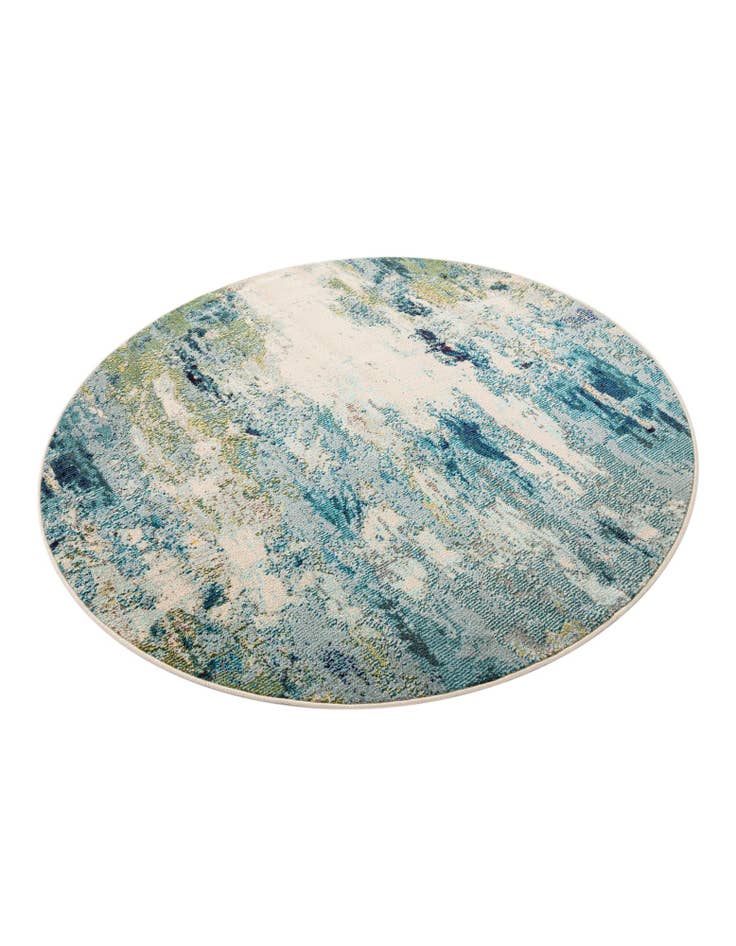 Detail image of  5' x 5'  Washable Theia Round Rug
