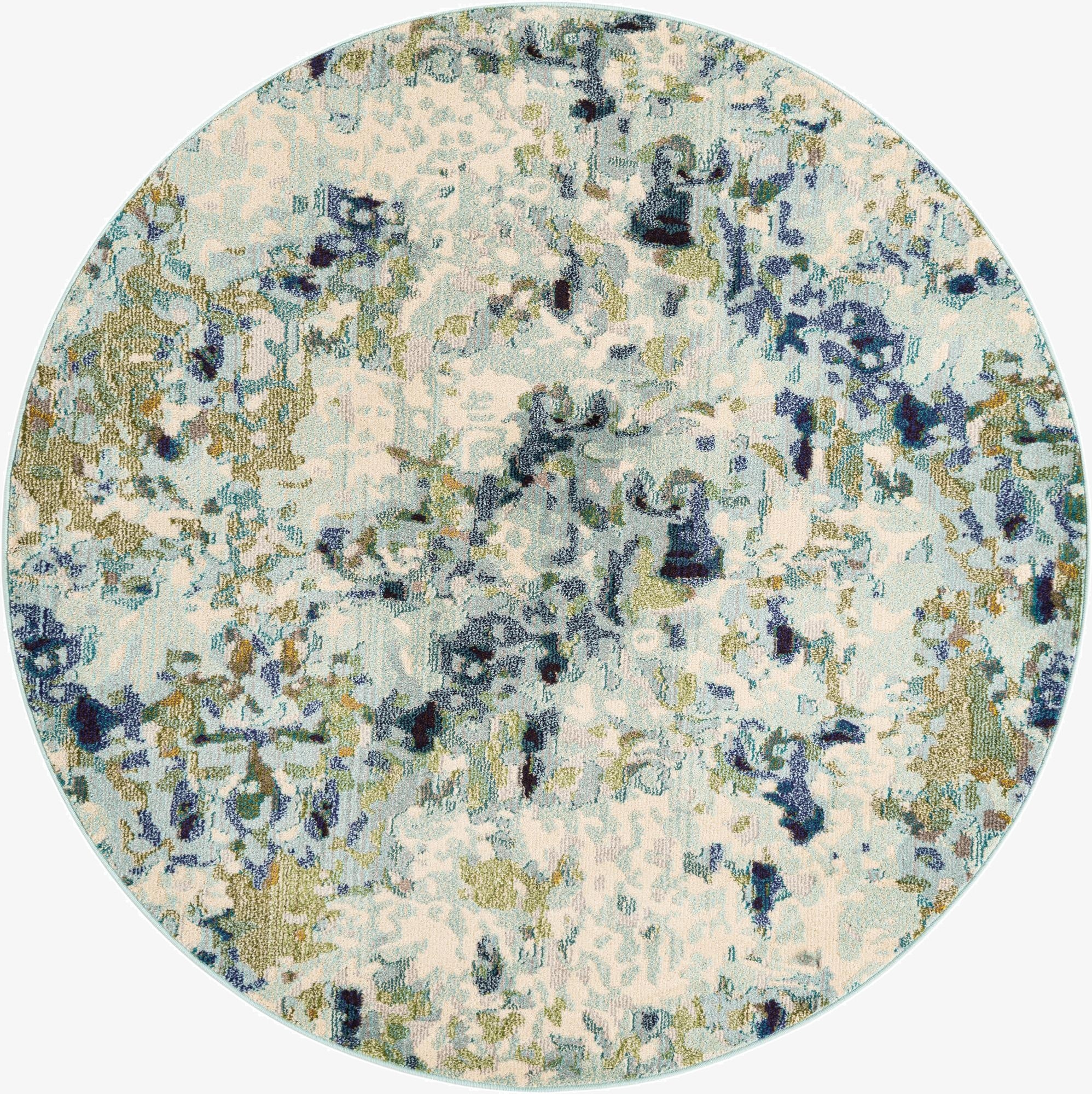  6' x 6'  Washable Theia Round Rug