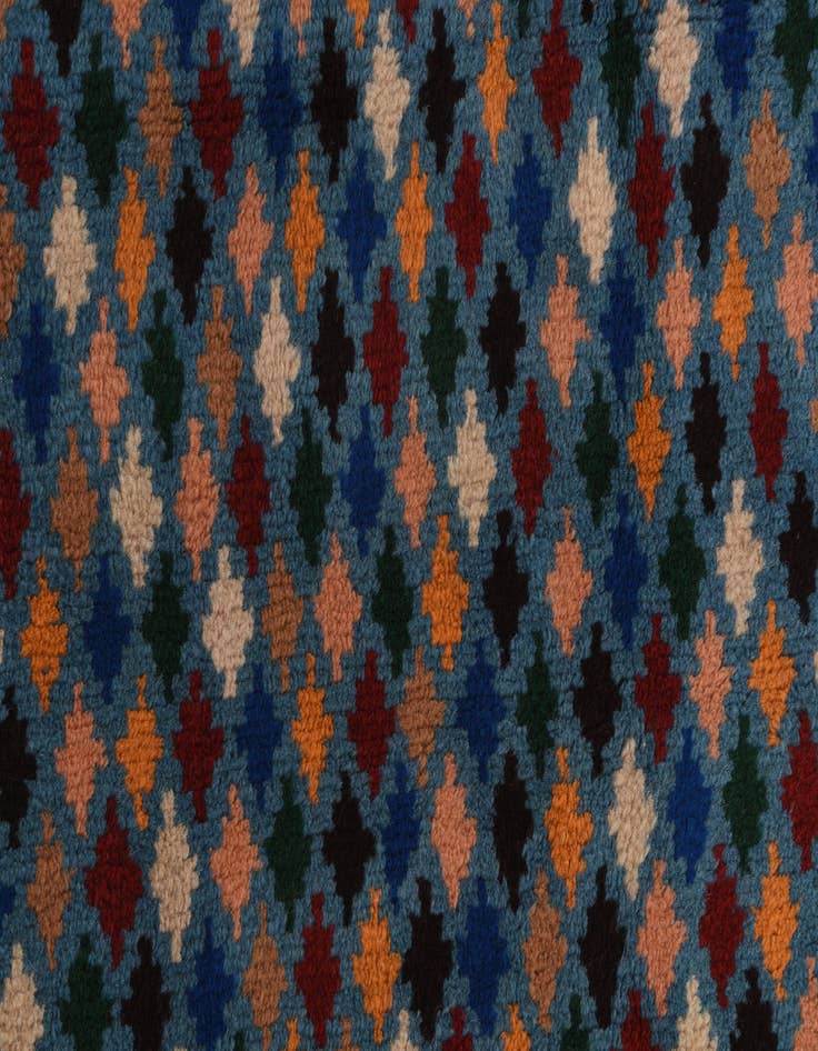 Detail image of  3' x 9' 7  Hand Knotted Balouch Wool Runner Rug