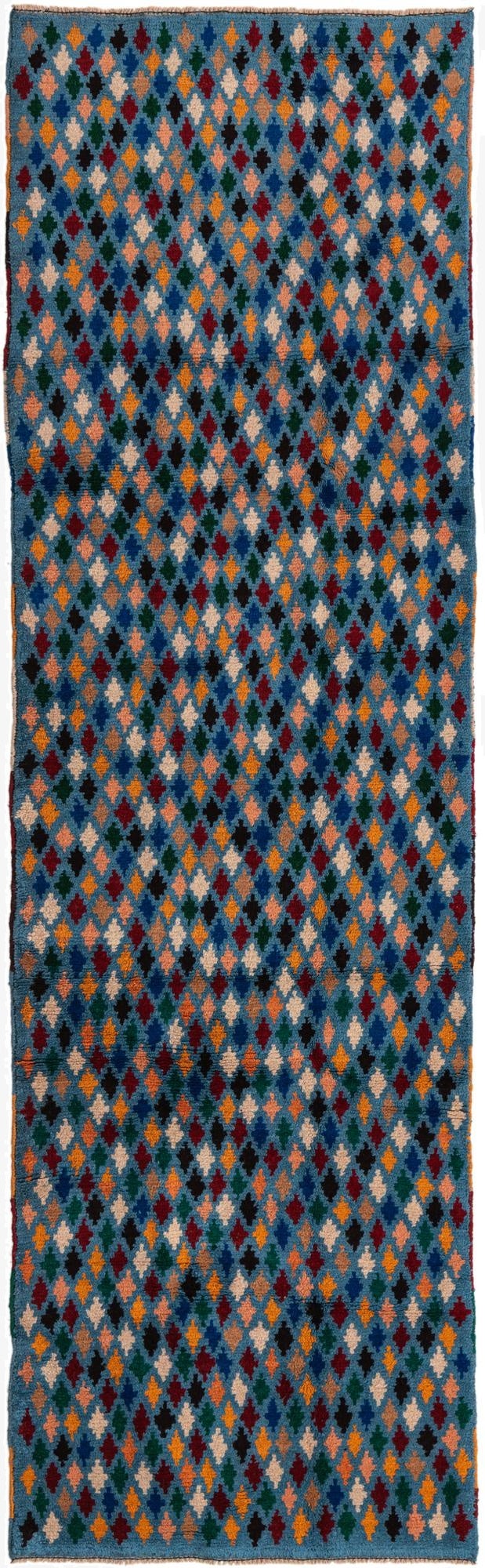  3' x 9' 7  Hand Knotted Balouch Wool Runner Rug