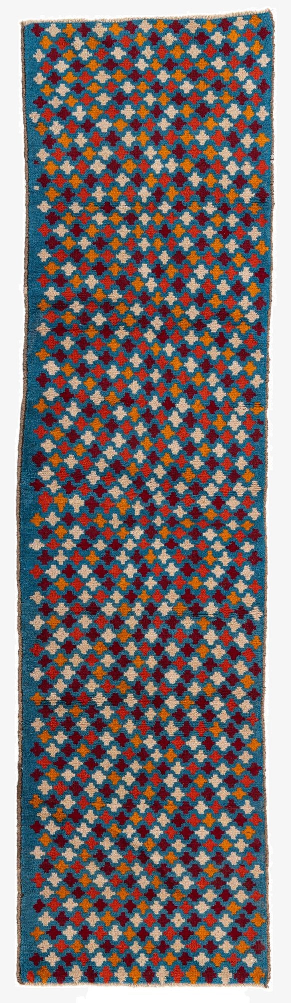  2' 6 x 9' 7  Hand Knotted Balouch Wool Runner Rug
