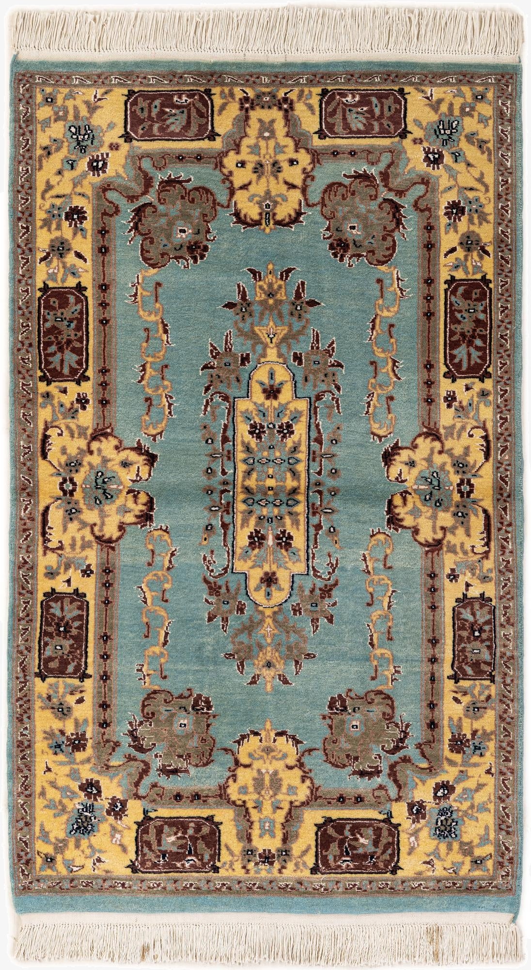  3' 2 x 7'  Hand Knotted Bokhara Runner Rug