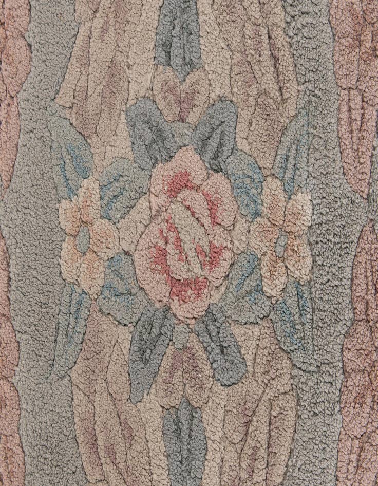 Detail image of  2' 5 x 8' 10  Hand Knotted Carved Pekin Wool Runner Rug