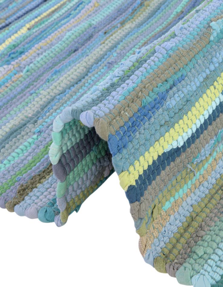 Detail image of  2' 7 x 9' 10  Hand Woven Chindi Cotton Runner Rug