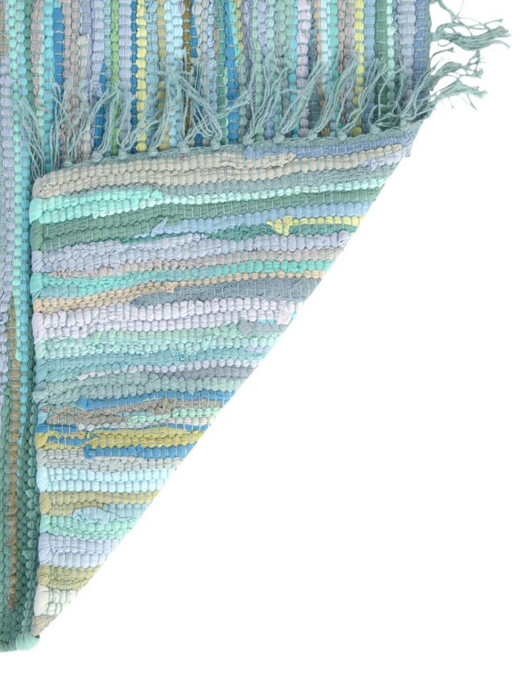 Detail image of  2' 7 x 9' 10  Hand Woven Chindi Cotton Runner Rug