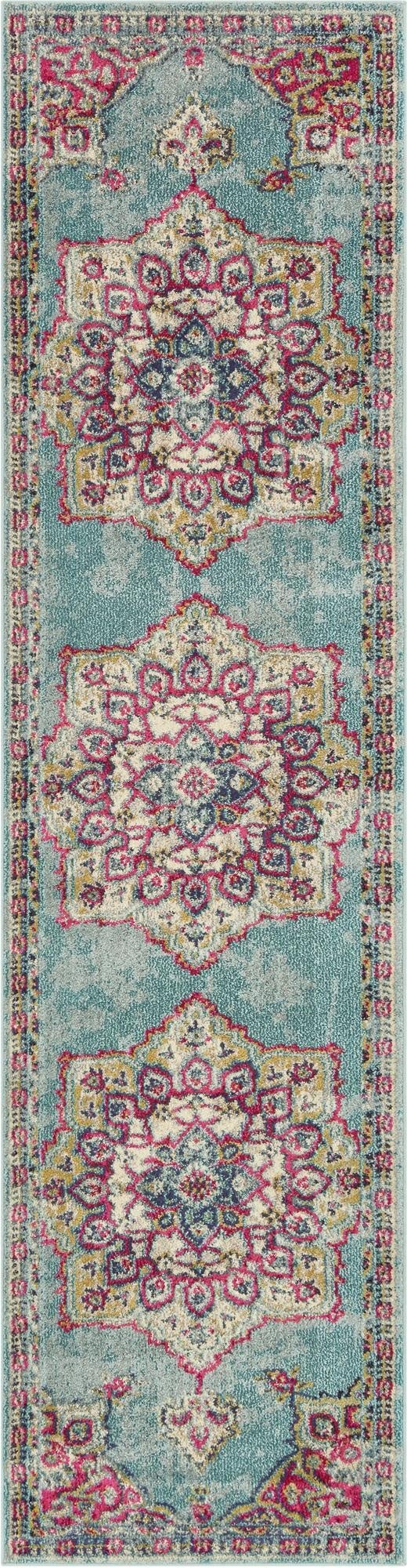  2' 7 x 10'  Washable Fleur Runner Rug